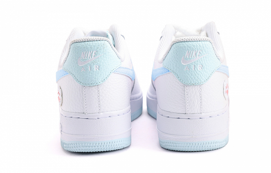 Nike Air Force 1 Anti Slip Wear Resistant Low Top Skateboard Shoes Women's White Blue купить в интернет-магазине Yoocart с быстрой доставкой по России.