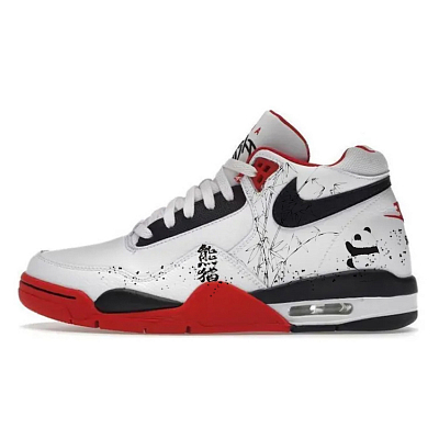 Nike Flight Legacy Slip-Resistant Mid-Top Vintage Basketball Shoes Unisex Red White