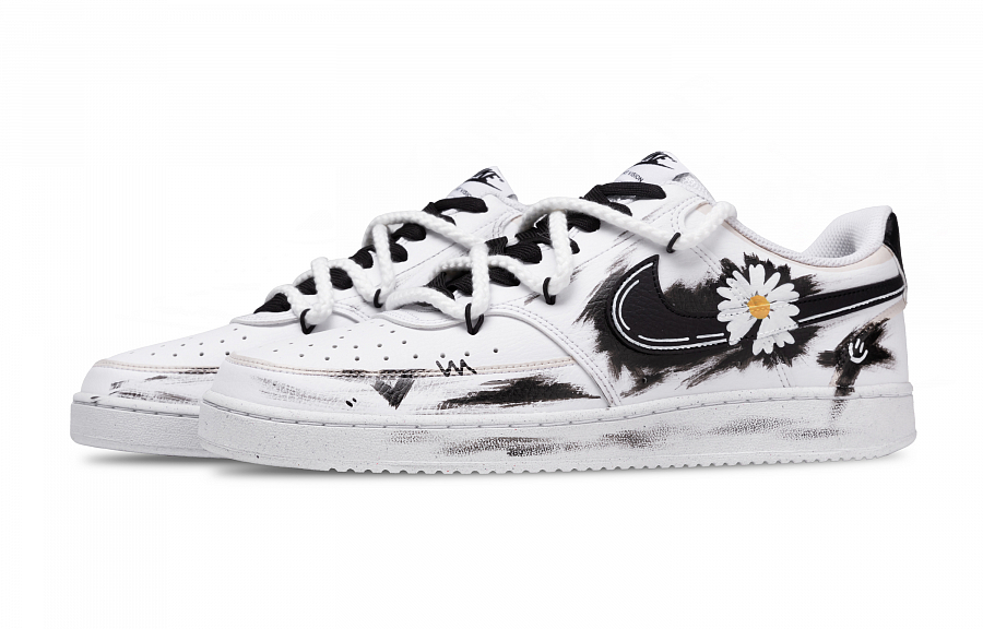 Nike Court Vision 1 Low Top Skateboard Shoes Men's Black White купить в интернет-магазине Yoocart с быстрой доставкой по России.