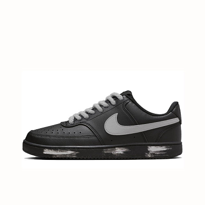 Nike Court Vision Low NN Smoke Signal Abrasion Resistant Low Top Skateboard Shoes Unisex Gray Black