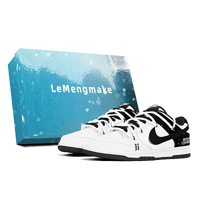 Nike Dunk Lemon Joy Abrasion Resistant Low Top Skateboard Shoes Unisex White