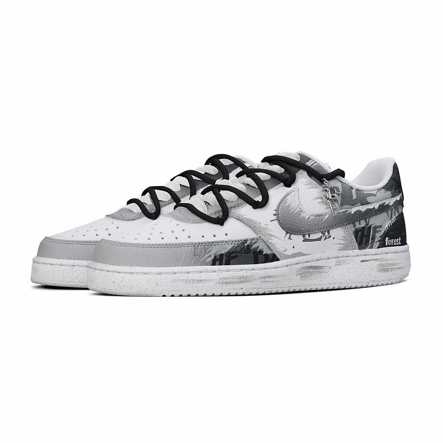 Nike Court Vision 1 American Graffiti Abrasion Resistant Low Top Skateboard Shoes Unisex Black White купить в интернет-магазине Yoocart с быстрой доставкой по России.