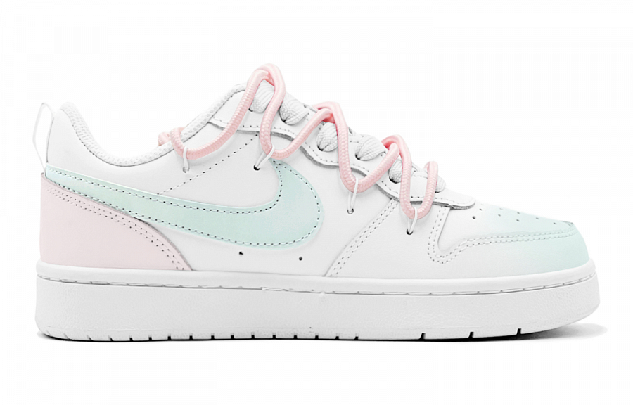 Nike Court Borough Slip Resistant Low Top Skateboard Shoes Women's Pink White купить в интернет-магазине Yoocart с быстрой доставкой по России.