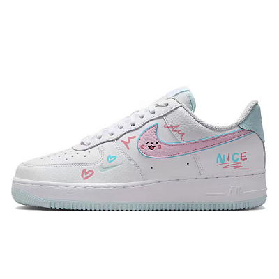 Nike Dunk Abrasion Resistant Low Top Skateboard Shoes Unisex White Pink