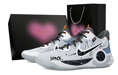 Nike KD Trey 5 IX Mid Top Basketball Shoes Unisex Gray White