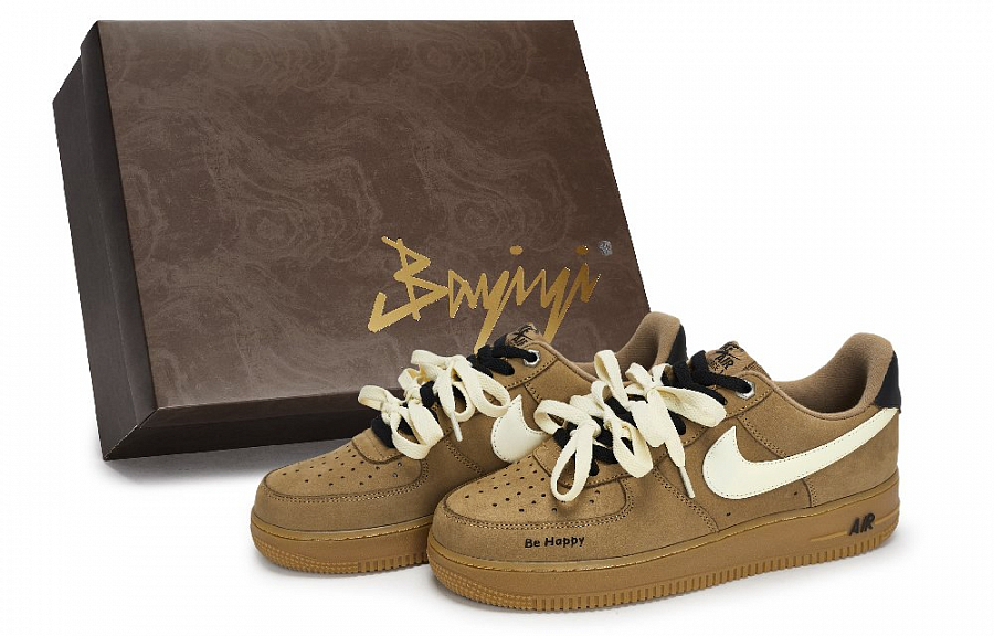 Nike Air Force 1 Skateboard Shoes Unisex Low top Black/White/Wheat купить в интернет-магазине Yoocart с быстрой доставкой по России.