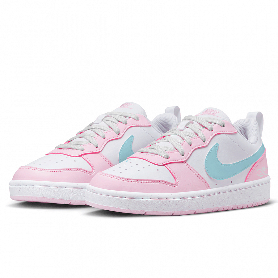 Nike Court Borough Abrasion Resistant Low Top Skateboard Shoes Women's Pink Blue White купить в интернет-магазине Yoocart с быстрой доставкой по России.