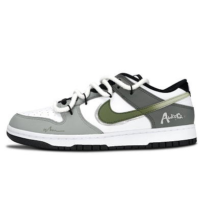 Nike Dunk Anti Slip Wear Resistant Low Top Skateboard Shoes Unisex Dark Gray