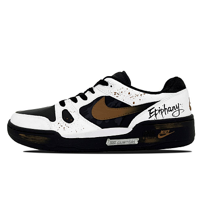 Nike Full Force Mad Innovation, Wild Order Abrasion Resistant Low Top Skateboard Shoes Men's Black Brown