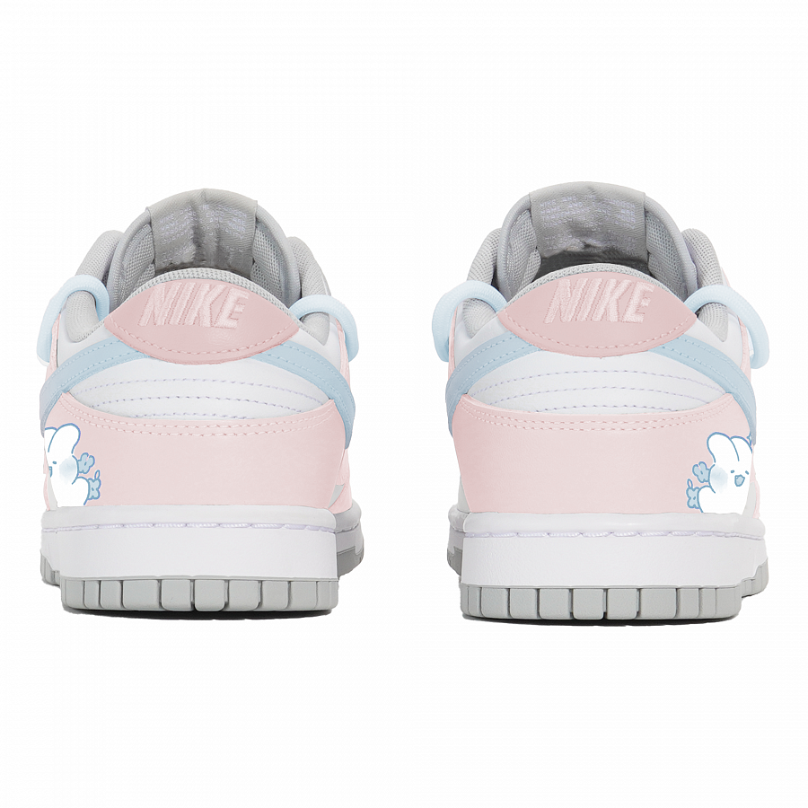 Nike Dunk Slip Resistant Low Top Skateboard Shoes Women's White Blue Pink купить в интернет-магазине Yoocart с быстрой доставкой по России.