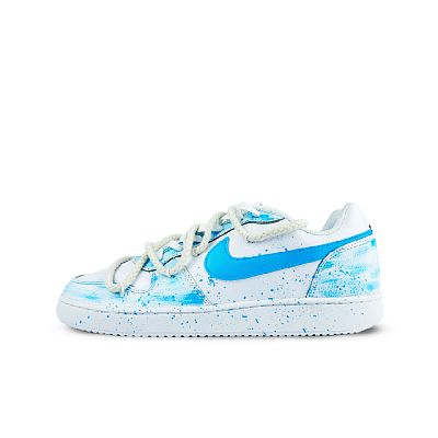 Nike EBERNON Glacier Breath Abrasion Resistant Low Top Skateboard Shoes Men's Blue White