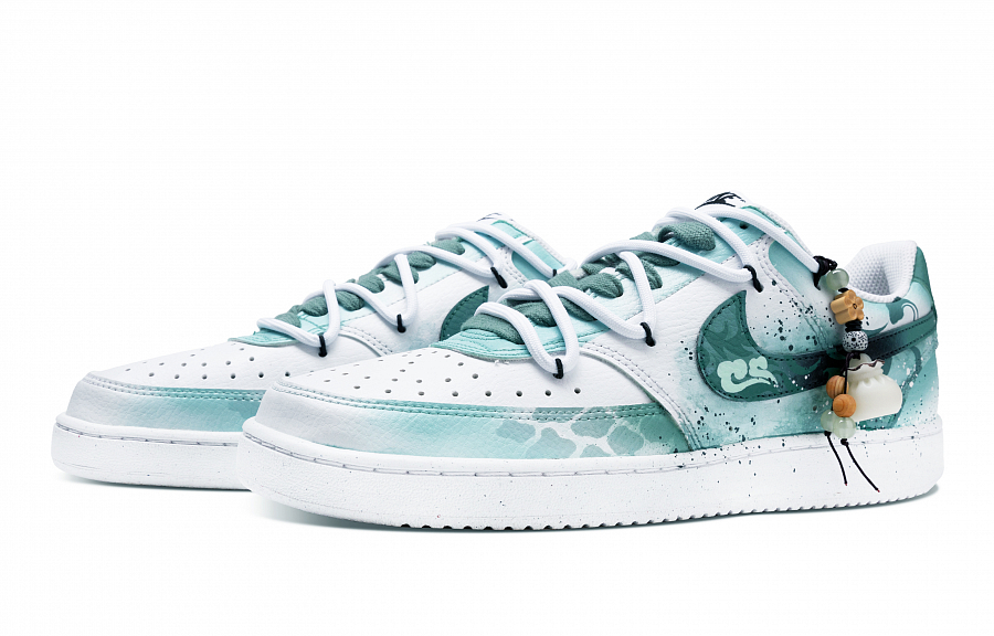 Nike Court Vision 1 Slip Resistant Low Top Skateboard Shoes Unisex White Green купить в интернет-магазине Yoocart с быстрой доставкой по России.