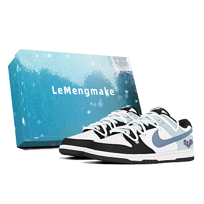 Nike Dunk Dust Collection Abrasion Resistant Low Top Skateboard Shoes Men's Blue Black