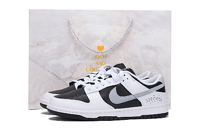 Nike Dunk Moon Orbit Anti Slip Wear Resistant Low Top Skateboard Shoes Men's White Black