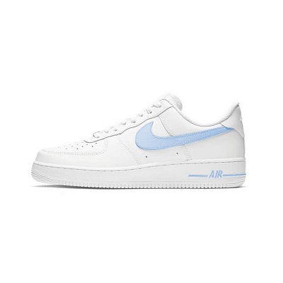 Nike Air Force 1 Anti Slip Wear Resistant Low Top Skateboard Shoes Unisex White Blue