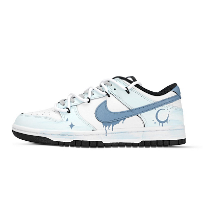 Nike Dunk Low Top Skateboard Shoes Unisex Blue White