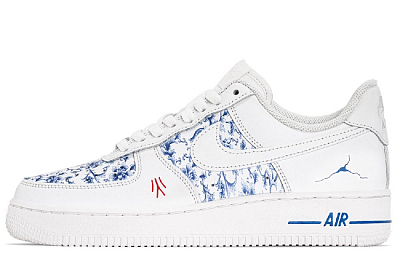 Nike Air Force 1 Low top Skateboard Shoes Unisex White Blue