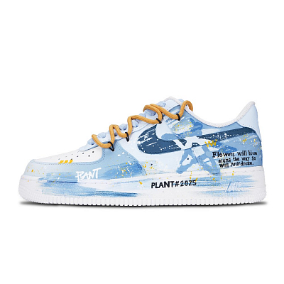 Nike Air Force 1 Vast Galaxy Anti Slip Wear Resistant Low Top Skateboard Shoes Unisex Blue