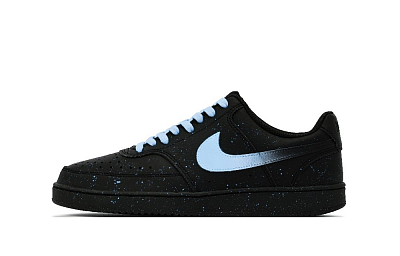 Nike Court Vision Starry Sea Anti-Slip Wear-Resistant Low-Top Skateboard Shoes Unisex Black Blue