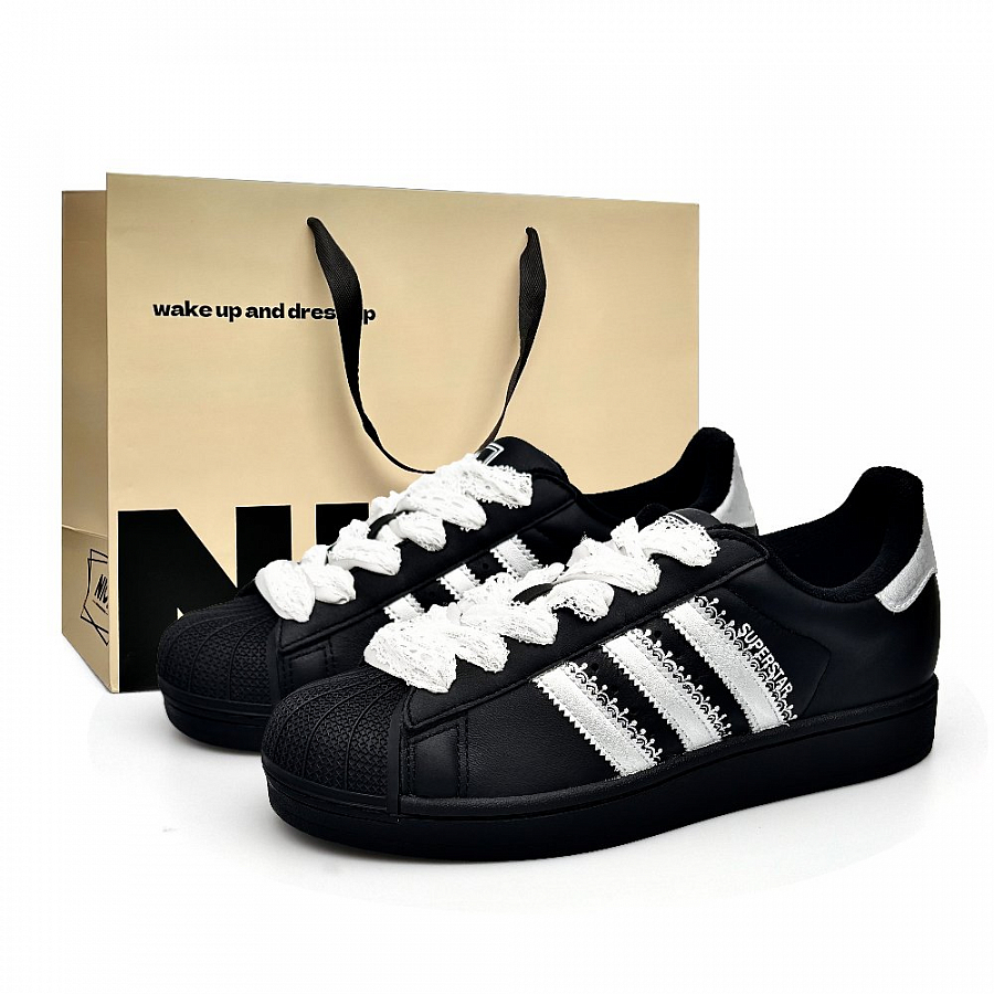 Adidas Originals Superstar 2 Skateboard Shoes Unisex Low Top Black/White/Silver купить в интернет-магазине Yoocart с быстрой доставкой по России.