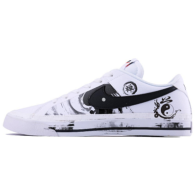 Nike Court Legacy Daoyi Wear resistant And Lightweight Low Top Skateboard Shoes Men's White