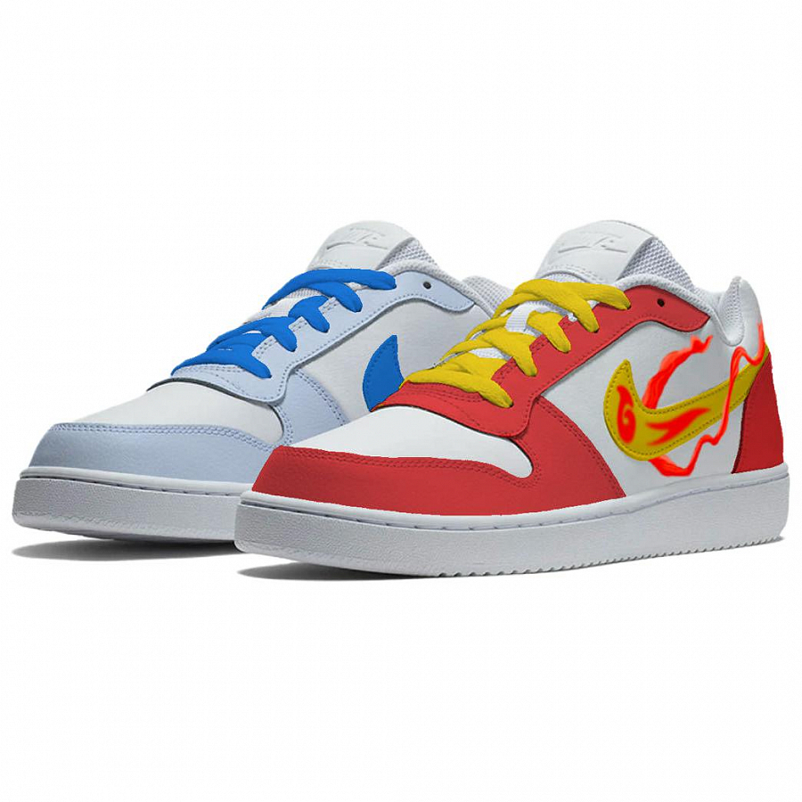 Nike EBERNON Twin Catastrophe Anti Slip Wear Resistant Low Top Skateboard Shoes Men's Red Blue купить в интернет-магазине Yoocart с быстрой доставкой по России.