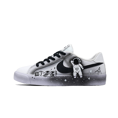 Nike Court Royale AC Astronaut Cushioning Balance Lightweight Support Low Top Skateboard Shoes Unisex Black White