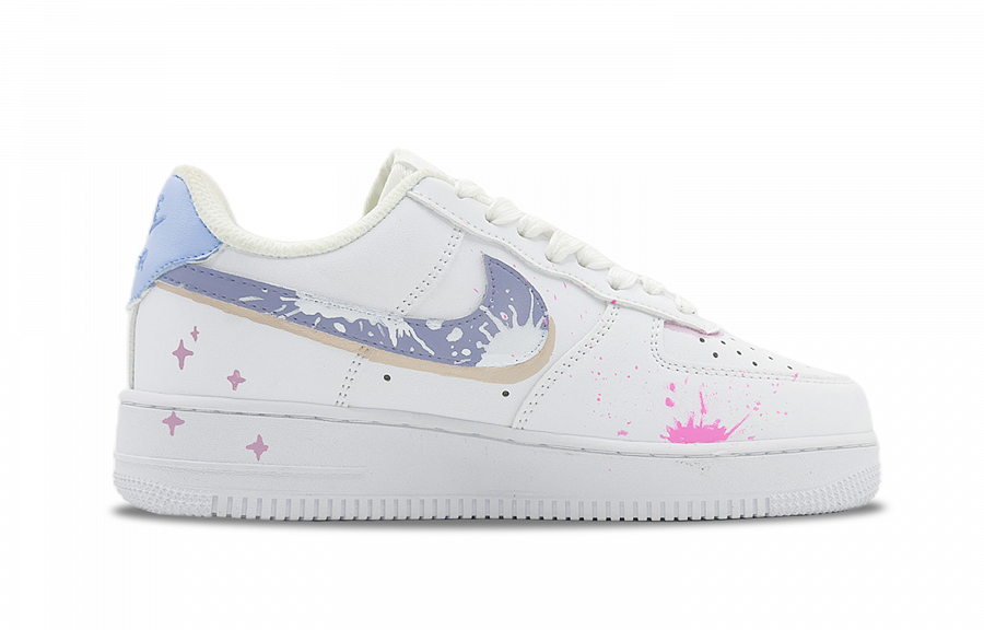 Nike Air Force 1 Color Rhythm Abrasion Resistant Low Top Skateboard Shoes Unisex White купить в интернет-магазине Yoocart с быстрой доставкой по России.