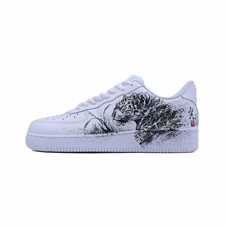 Nike Air Force 1 Singularity, Chinese Zodiac, Tiger Abrasion Resistant Low Top Skateboard Shoes Unisex White Black купить в интернет-магазине Yoocart с быстрой доставкой по России.