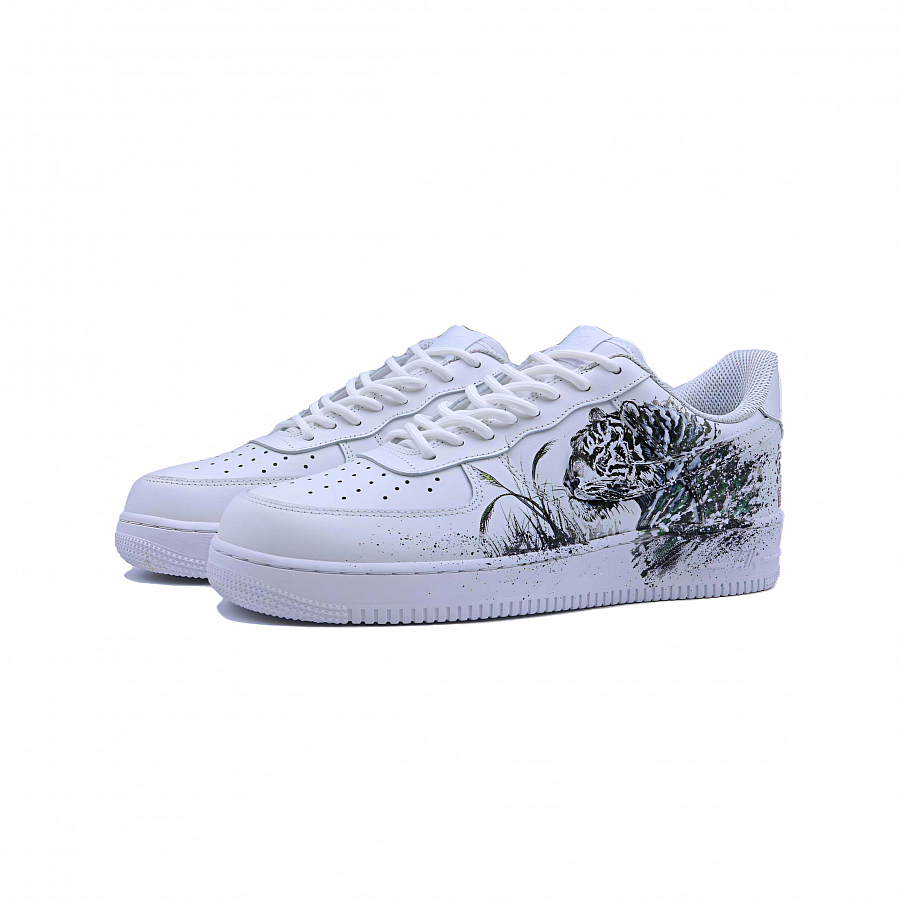 Nike Air Force 1 Singularity, Chinese Zodiac, Tiger Abrasion Resistant Low Top Skateboard Shoes Unisex White Black купить в интернет-магазине Yoocart с быстрой доставкой по России.