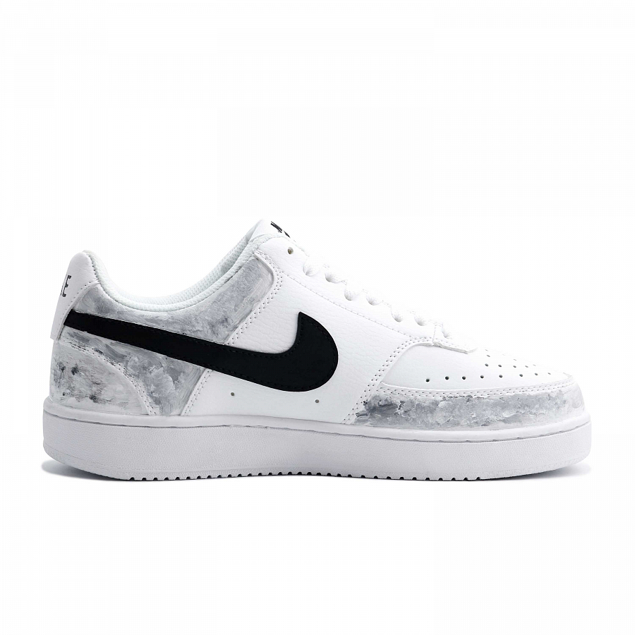Nike Court Vision 1 Ink Shadow Graffiti Wear resistant And Lightweight Low Top Skateboard Shoes Men's Black White Gray купить в интернет-магазине Yoocart с быстрой доставкой по России.