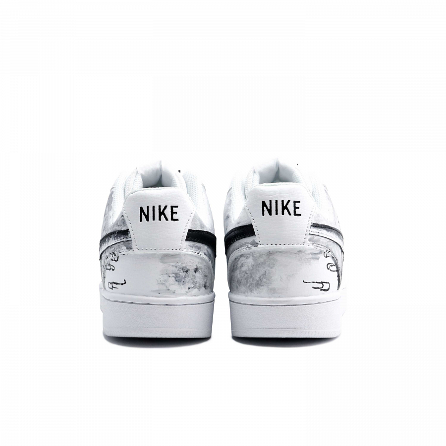 Nike Court Vision 1 Ink Shadow Graffiti Wear resistant And Lightweight Low Top Skateboard Shoes Men's Black White Gray купить в интернет-магазине Yoocart с быстрой доставкой по России.