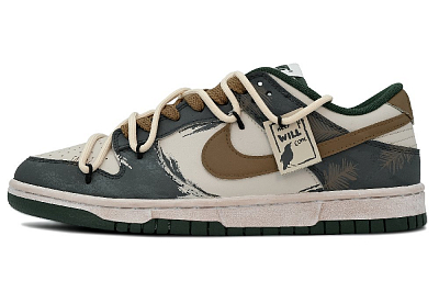 Nike Dunk Slip-Resistant Low-Top Skateboard Shoes Unisex Dark Gray
