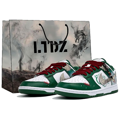 Nike Dunk Slip Resistant Low top Skateboard Shoes Unisex Green