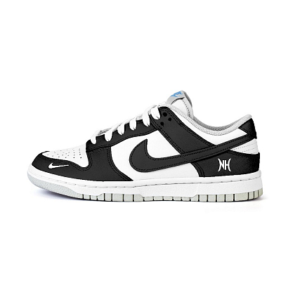 Nike Dunk Moonlit Anti Slip Wear Resistant Low Top Skateboard Shoes Women's Black White