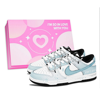 Nike Dunk Dingdingding Abrasion Resistant Low Top Skateboard Shoes Unisex Blue