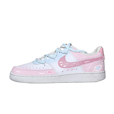 Nike Court Vision 2 Balance Lightweight Low-Top Skateboard Shoes Men's Blue Pink