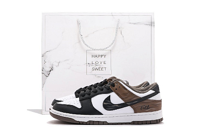 Nike Dunk Coverage Abrasion Resistant Low Top Skateboard Shoes Unisex Black Brown
