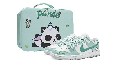 Nike Dunk Anti-Slip Wear-Resistant Low-Top Skateboard Shoes Women's Teal