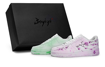 Nike Air Force 1 811 Manufacture Special Shoe Box Slip Resistant Low Top Skateboard Shoes Unisex White Pink Green