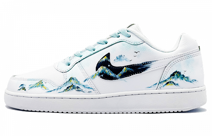 Nike EBERNON Slip Resistant Low Top Skateboard Shoes Men's Blue White купить в интернет-магазине Yoocart с быстрой доставкой по России.