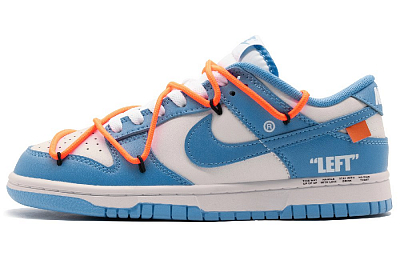 Nike Dunk Anti-Slip And Wear-Resistant Lightweight Low-Top Skateboard Shoes Unisex Blue White Orange
