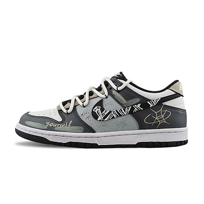 Nike Dunk Slip Resistant Cushioning Abrasion Resistant Low Top Skateboard Shoes Unisex Gray