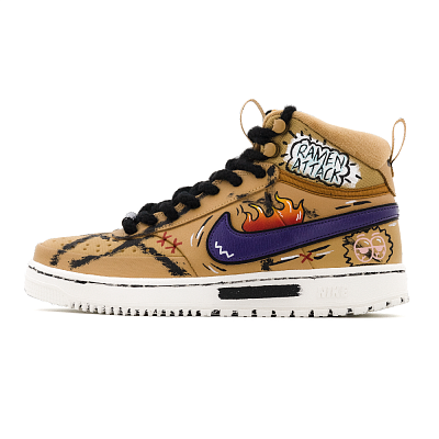 Nike Court Vision Mid Wear-resistant And Lightweight Mid-Top Skateboard Shoes Men's Brown