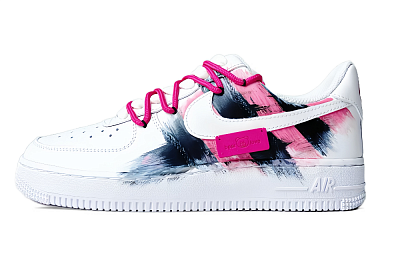 Nike Air Force 1 Anti-Slip Wear-Resistant Low-Top Skateboard Shoes Women's White Pink