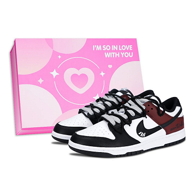 Nike Dunk Loading Cycle Abrasion Resistant Low Top Skateboard Shoes Unisex Black Red