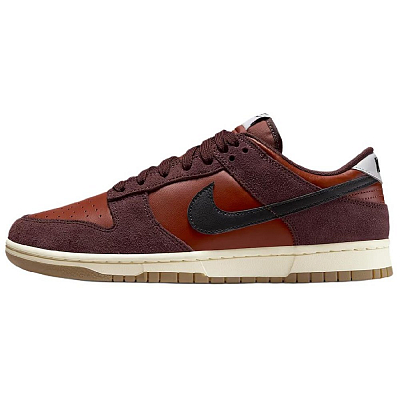 Nike Dunk Anti Slip Wear Resistant Low Top Skateboard Shoes Men's Red Brown