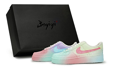 Nike Air Force 1 Skateboard Shoes Unisex Low top Yellow/Red/Blue/Green/Purple