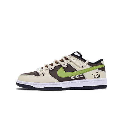 Nike Dunk Mist Forest Abrasion Resistant Low Top Skateboard Shoes Unisex Brown Green