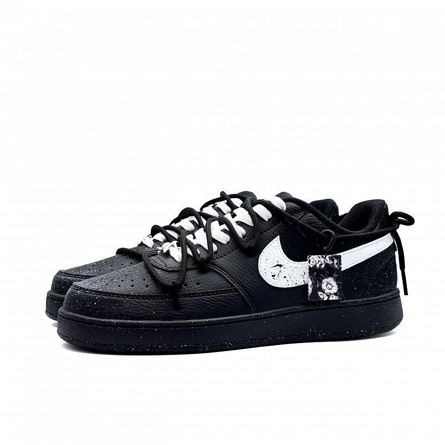 Nike Court Vision Camellya's Sky Slip Resistant Low Top Skateboard Shoes Unisex Black White купить в интернет-магазине Yoocart с быстрой доставкой по России.